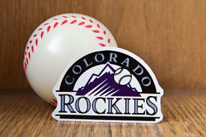 Colorado Rockies logo and baseball